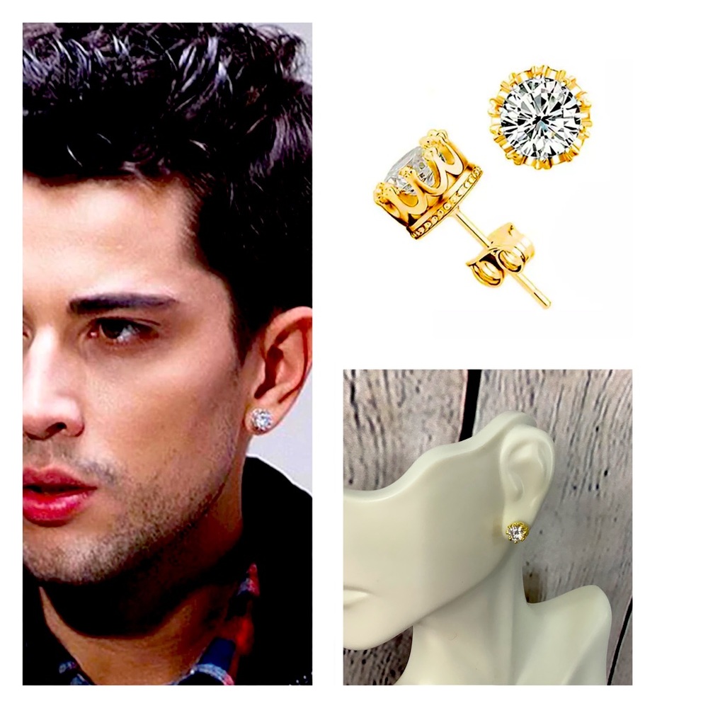 🐘 925 Sterling Silver Diamond Stud Earrings